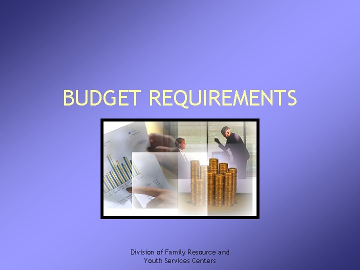 BUDGET REQUIREMENTS Division of Family Resource and Youth Services Centers 