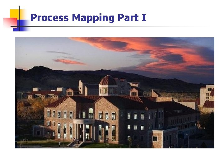 Process Mapping Part I Process Mapping Part I