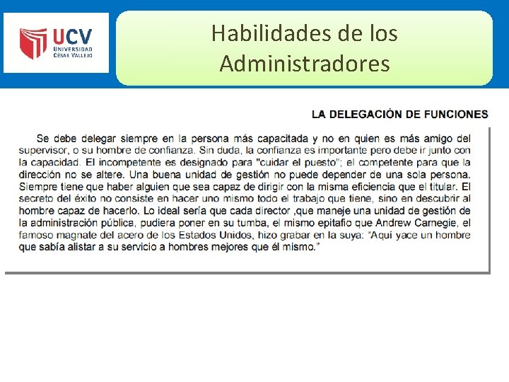 Habilidades de los Administradores 