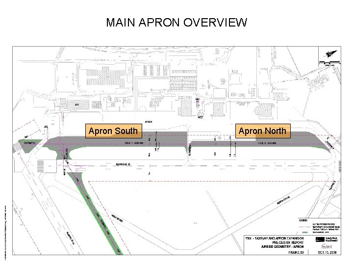 MAIN APRON OVERVIEW Apron South Apron North 