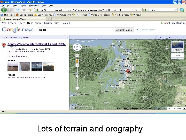 Lots of terrain and orography 