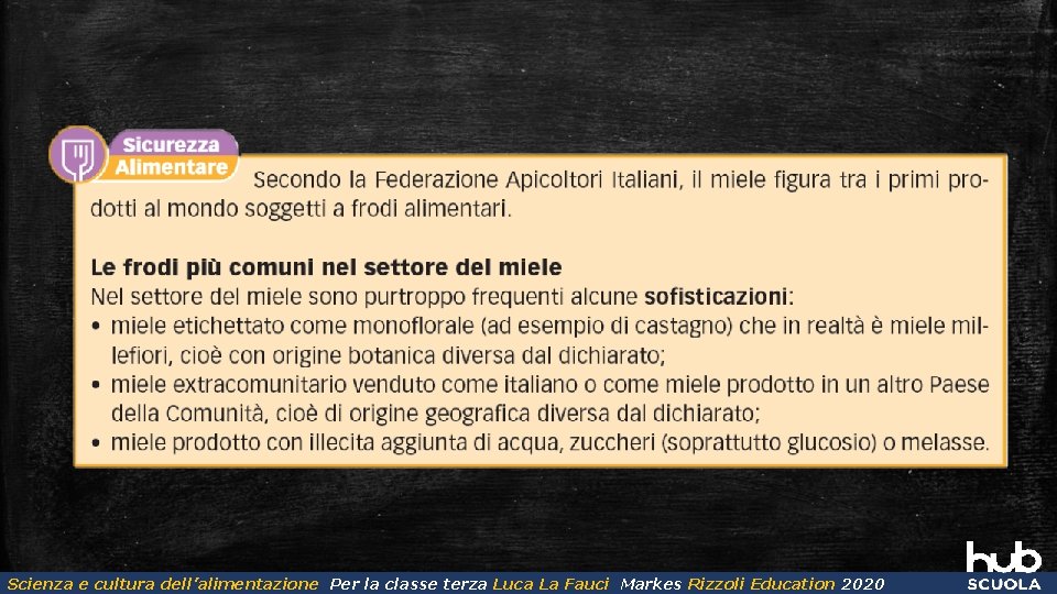 Scienza e cultura dell’alimentazione Per la classe terza Luca La Fauci Markes Rizzoli Education