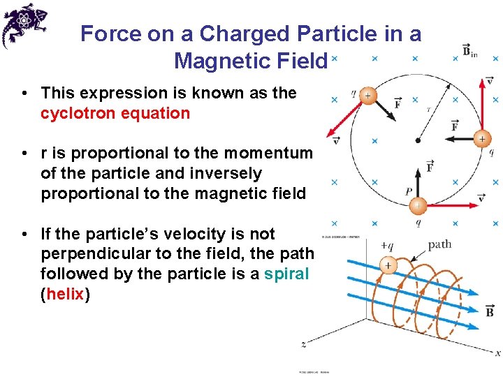 Force on a Charged Particle in a Magnetic Field • This expression is known