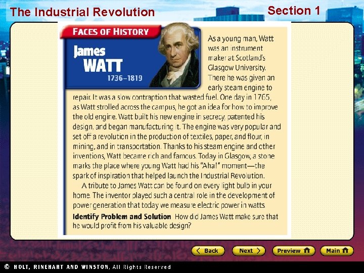 The Industrial Revolution Section 1 