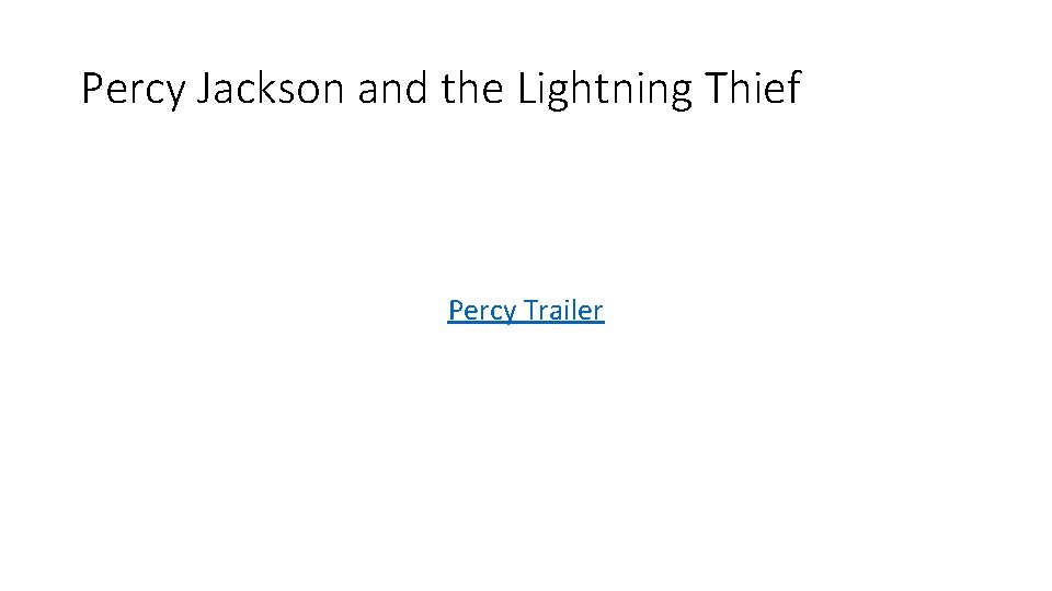 Percy Jackson and the Lightning Thief Percy Trailer 