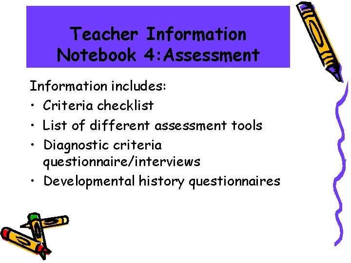 Teacher Information Notebook 1 Autism General Information and