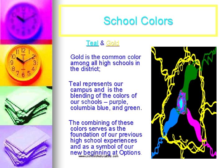 School Colors Teal & Gold is the common color among all high schools in