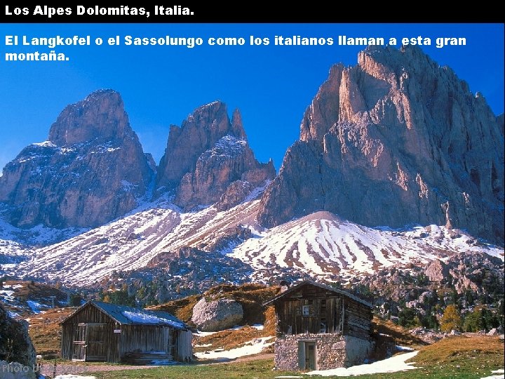Los Alpes Dolomitas, Italia. El Langkofel o el Sassolungo como los italianos llaman a
