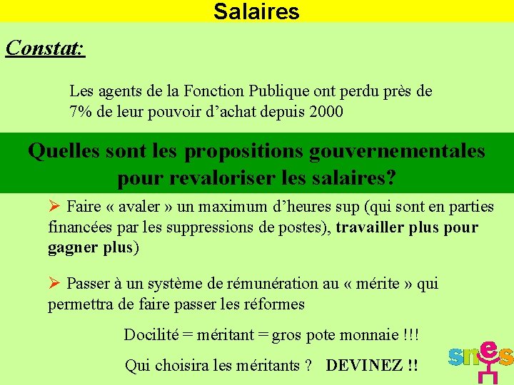 Salaires Constat: Les agents de la Fonction Publique ont perdu près de 7% de