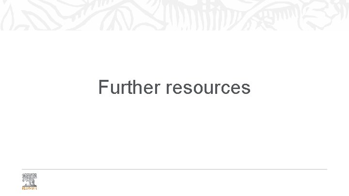 Further resources 