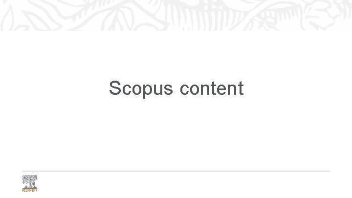 Scopus content 