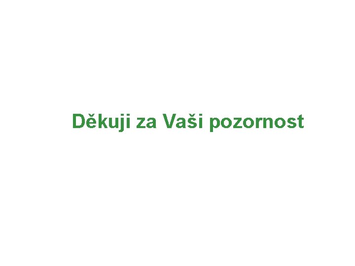 Děkuji za Vaši pozornost 