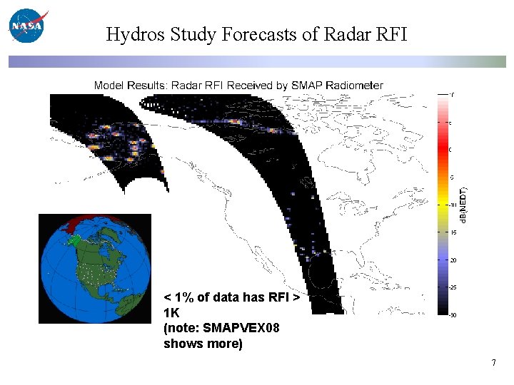 Hydros Study Forecasts of Radar RFI < 1% of data has RFI > 1