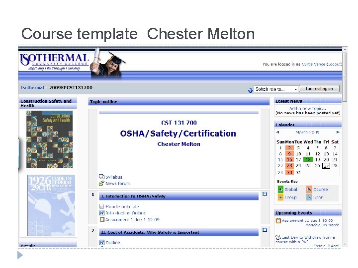 Course template Chester Melton 