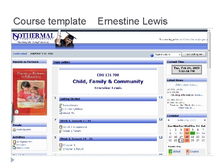 Course template Ernestine Lewis 