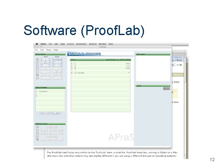 Software (Proof. Lab) 12 
