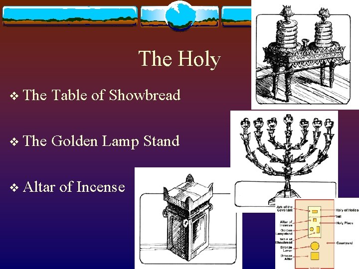 The Holy v The Table of Showbread v The Golden Lamp Stand v Altar