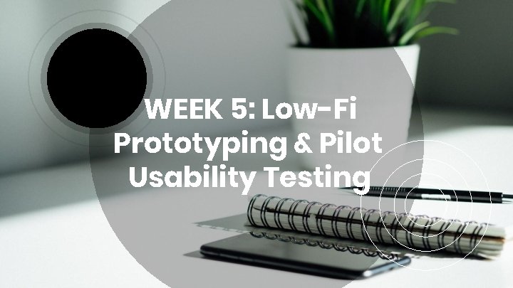WEEK 5: Low-Fi Prototyping & Pilot Usability Testing 
