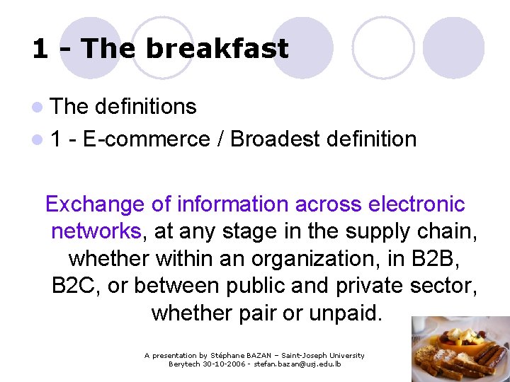 l Ecommerce 101 l A presentation by Stphane