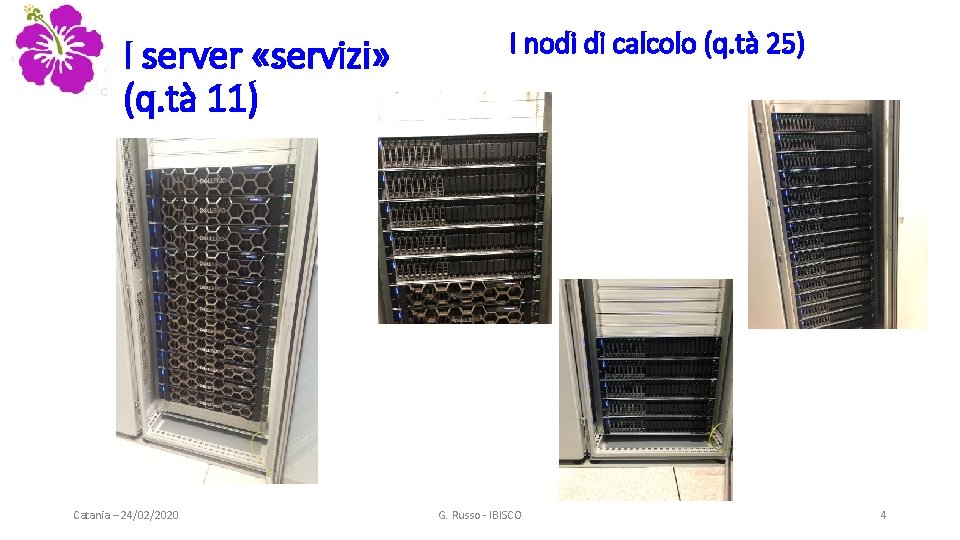 I server «servizi» (q. tà 11) Catania – 24/02/2020 I nodi di calcolo (q.