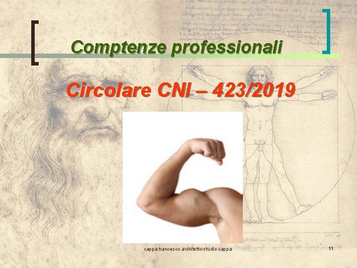Comptenze professionali Circolare CNI – 423/2019 cappa francesco architetto-studio cappa 11 