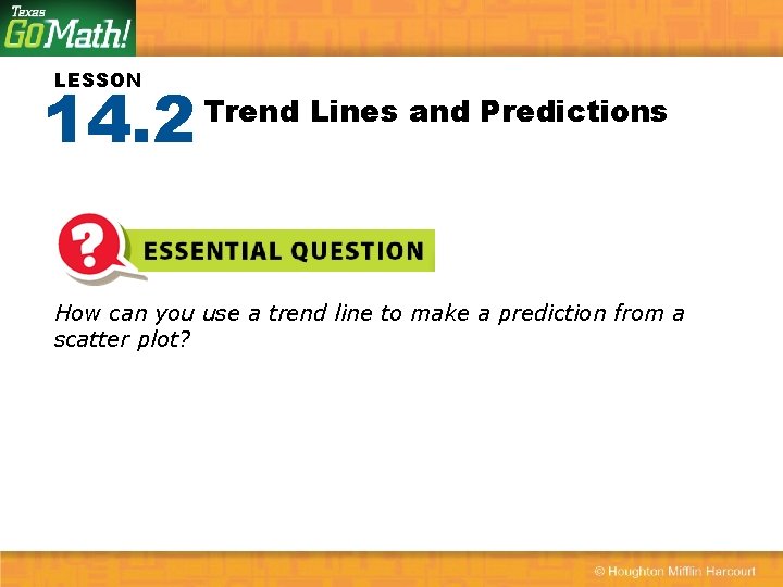 Lesson 14 2 Trend Lines And Predictions Answer Key