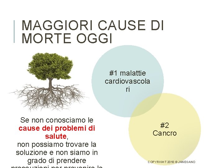 MAGGIORI CAUSE DI MORTE OGGI #1 malattie cardiovascola ri Se non conosciamo le cause