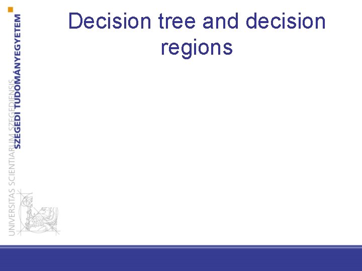 Decision tree and decision regions 