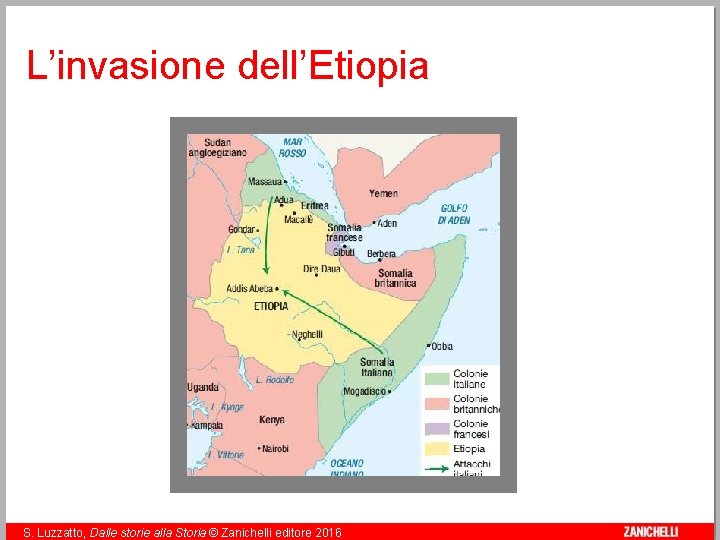 L’invasione dell’Etiopia 21 S. Luzzatto, Dalle storie alla Storia © Zanichelli editore 2016 