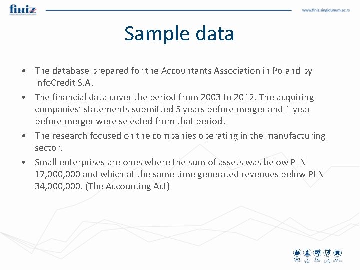 Sample data • The database prepared for the Accountants Association in Poland by Info.