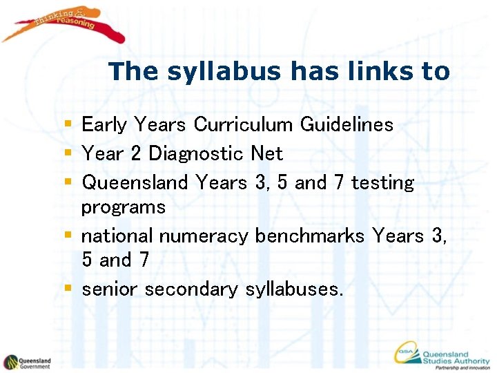 The syllabus has links to § Early Years Curriculum Guidelines § Year 2 Diagnostic