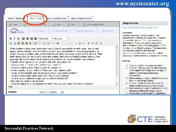 www. nyctecenter. org Successful Practices Network 