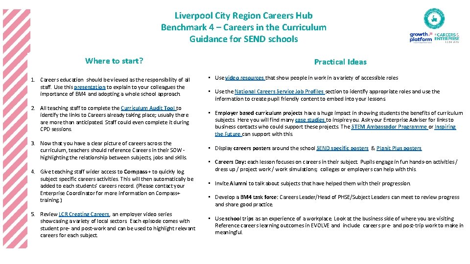 Liverpool City Region Careers Hub Benchmark 4 – Careers in the Curriculum Guidance for