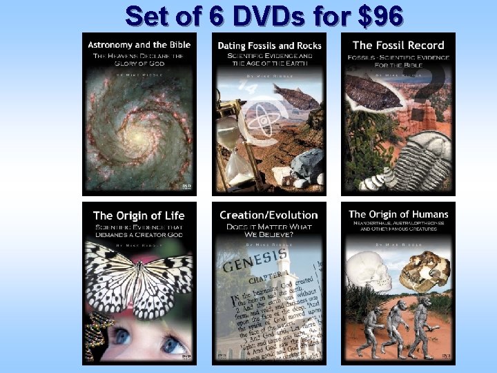 Set of 6 DVDs for $96 