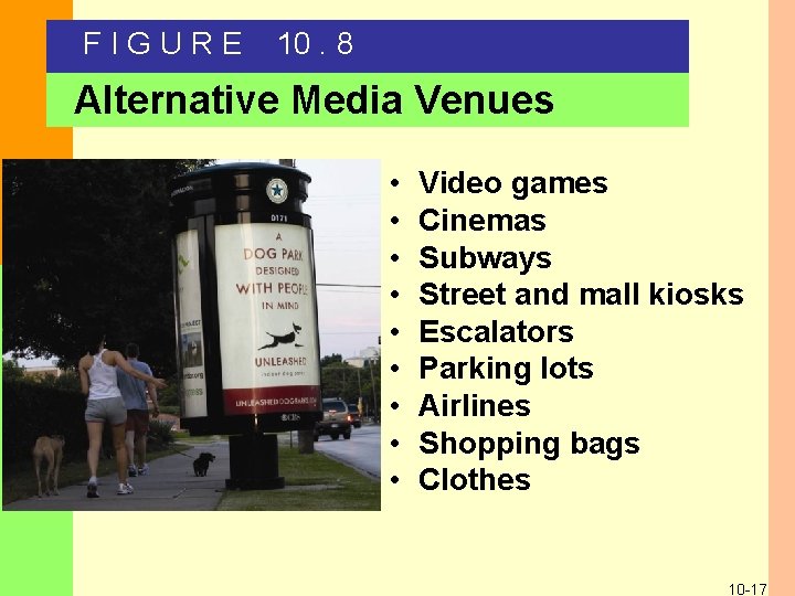 FIGURE 10. 8 Alternative Media Venues • • • Video games Cinemas Subways Street