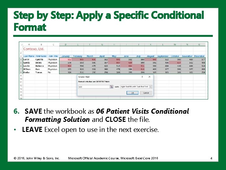 Microsoft Excel 2016 Lesson 6 Formatting Cells and