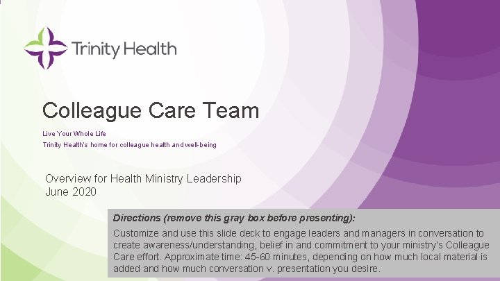Colleague Care Team Live Your Whole Life Trinity Health’s home for colleague health and