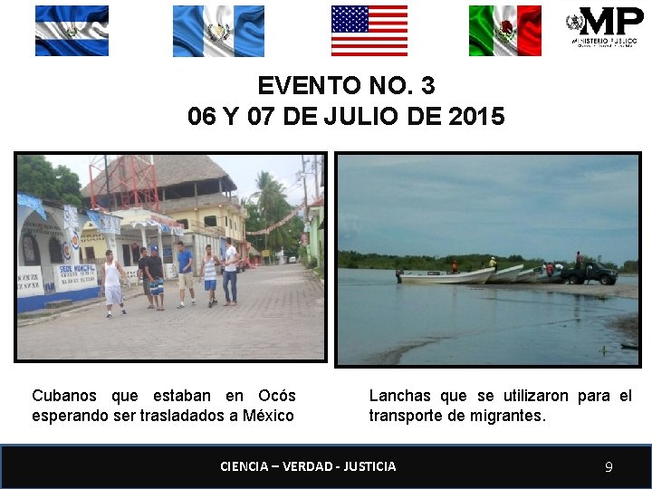 EVENTO NO. 3 06 Y 07 DE JULIO DE 2015 Cubanos que estaban en