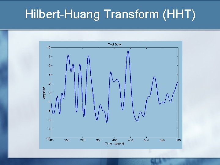 Hilbert-Huang Transform (HHT) 