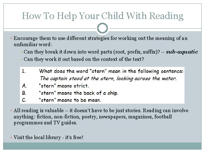 How To Help Your Child With Reading • Encourage them to use different strategies