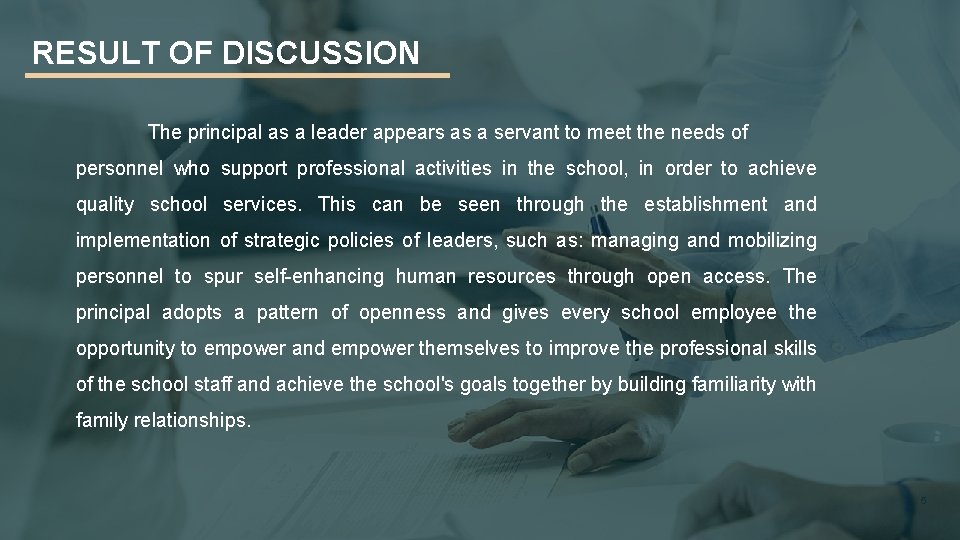 THE EFFECT OF SERVANT LEADERSHIP ON TEACHER PERFORMANCE