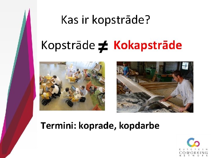 Kas ir kopstrāde? Kopstrāde Kokapstrāde Termini: koprade, kopdarbe 