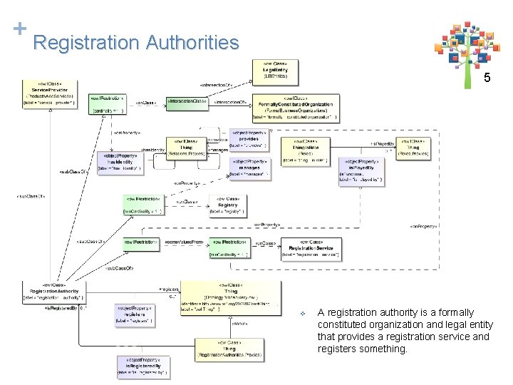 + Registration Authorities 5 v A registration authority is a formally constituted organization and