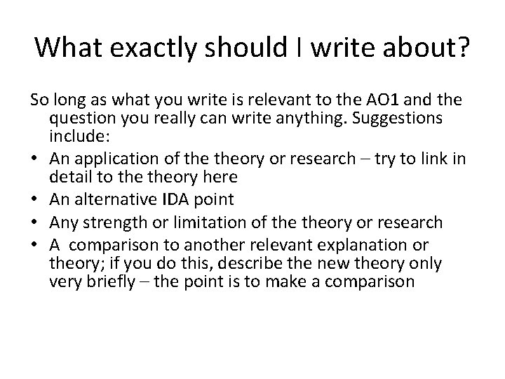 What exactly should I write about? So long as what you write is relevant