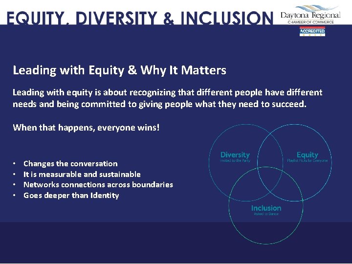 Leading with Equity & Why It Matters Leading with equity is about recognizing that
