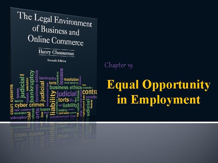 Chapter 19 Equal Opportunity in Employment 