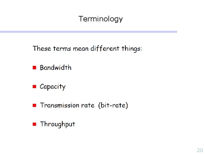 Terminology 20 