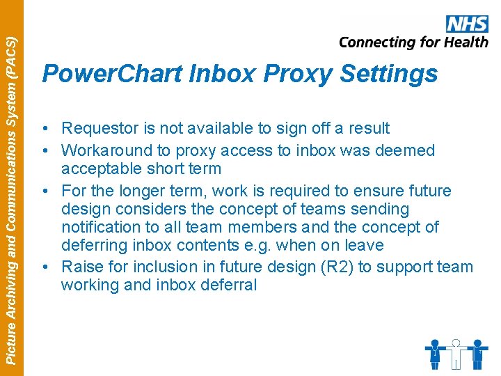 Picture Archiving and Communications System (PACS) Power. Chart Inbox Proxy Settings • Requestor is