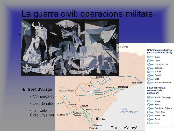 La guerra civil: operacions militars ( juliol 1936 - abril 1939 ) • La