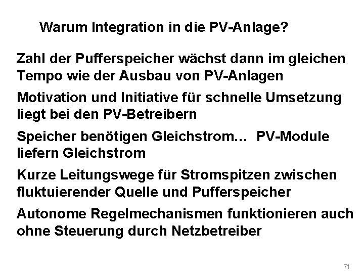 Warum Integration in die PV-Anlage? Zahl der Pufferspeicher wächst dann im gleichen Tempo wie